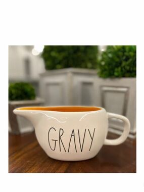 NEW Rae Dunn Gravy Boat with Orange Interior